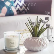 Ароматична свічка Bispol в скляному свічнику з металевою кришкою  Premium Fragranced Candle №1 (snp100-001) 