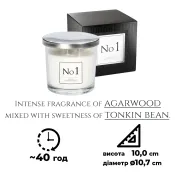 Ароматична свічка Bispol в скляному свічнику з металевою кришкою  Premium Fragranced Candle №1 (snp100-001) 