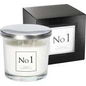 Ароматична свічка Bispol в скляному свічнику з металевою кришкою  Premium Fragranced Candle №1 (snp100-001) 