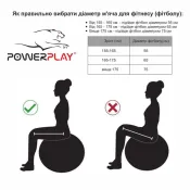 М`яч для фітнесу PowerPlay 4001 75см Зелений + насос 