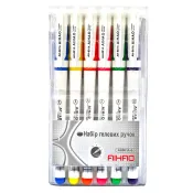 Набір кольорових гелевих ручок AIHAO 6шт АН801А-6 