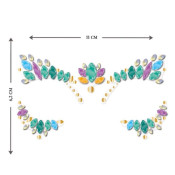 Набір наліпок на обличчя Avenir Пір'ячко діамантові стрази TS228225 
