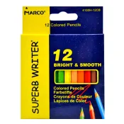 Олівці кольорові короткі MARCO 12 штук 4100H-12CB 