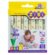 Олівці воскові Zibi Jumbo Baby Line 10 кольорів трикутні (ZB.2482) 