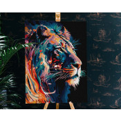 Картина за номерами Ідейка Граціозний лев (з фарбами металік) 40х50 см KHO6517 