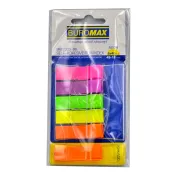 Стікери-закладки пластикові Buromax Neon 5+1 колір по 40 аркушів (BM.2303-98) 