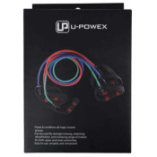 Трубчастий еспандер для фітнесу з ручками U-POWEX Latex resistance tube 20LB Green (9 кг.)  