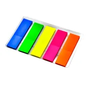 Закладки для книг з клейким шаром, 5 неонових кольорів E20945 
