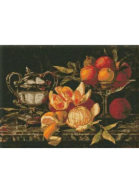 Алмазна мозаїка Натюрморт з апельсинами 30х40 АМО7411