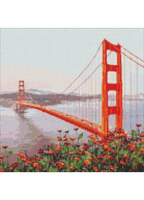 Алмазна мозаїка - Ранковий Сан-Франциско 40х40 (АМО7177)