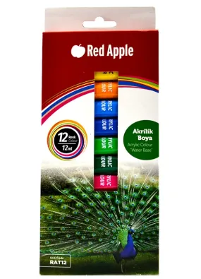 Фарба акрилова в алюмінієвих тюбиках 12 кольорів  /60 Red Apple