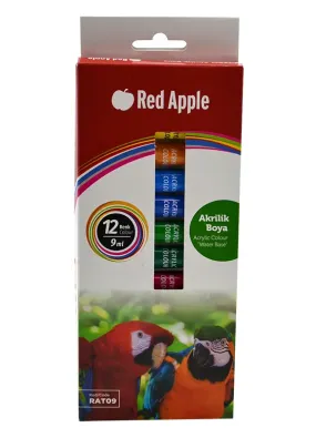 Фарба акрилова в алюмінієвих тюбиках 12 кольорів /72 Red Apple