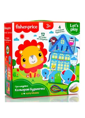 Гра-шнурівка Fisher-Price. Кольорові будиночки VT5303-26