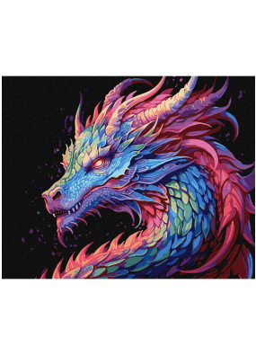 Картина за номерами Ідейка - Барвистий дракон 40х50см (КНО5113)