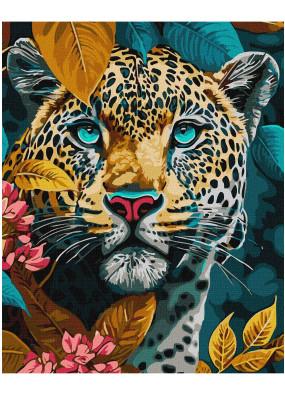 Картина за номерами Ідейка Небезпечний звір (з фарбами металік) 40х50 см KHO6536