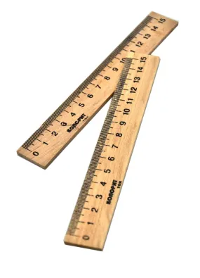 Лінійка дерев’яна 15 см Колорит