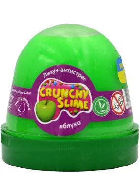 Лизун-антистрес Mr Boo Crunchy slime Яблуко120 мл  (80088)