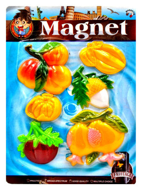 Магніти для дошок 6шт фрукти  1125