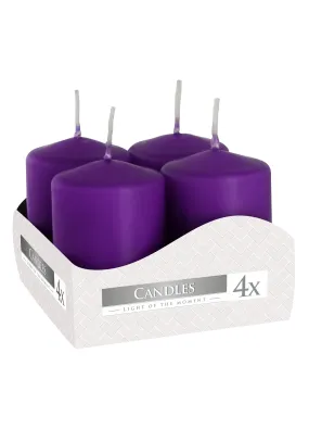 Набір свічок Bispol 4 штуки Фіолетові (sw40/60-040)