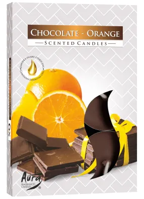 Набір свічок Bispol 6 штук з запахом: Шоколад-Апельсин (P15-340)