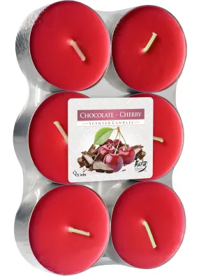Набір свічок Bispol 6 штук з запахом: Шоколад-вишня (P35-6-104)