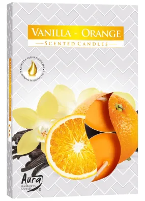 Набір свічок Bispol 6 штук з запахом: Ваніль-апельсин (P15-37)