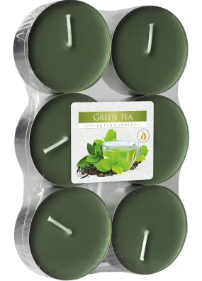 Набір свічок Bispol 6 штук з запахом: Зелений чай (P35-6-83)