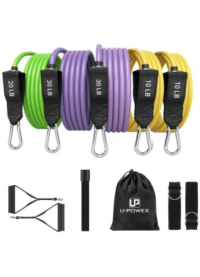 Набір трубчастих еспандерів U-POWEX Resistance bands set 5шт. 100LB (до 45кг.) 