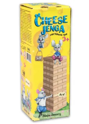 Настільна гра Strateg Дженга Cheese Jenga 48 брусків (30718)
