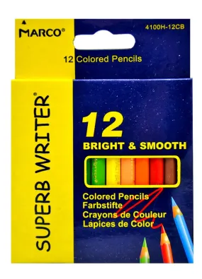 Олівці кольорові короткі MARCO 12 штук 4100H-12CB