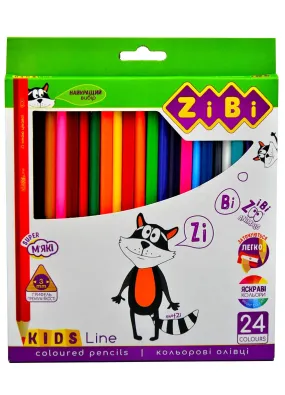 Олівці кольорові ZiBi Kids Line 24 кольори (ZB.2416)