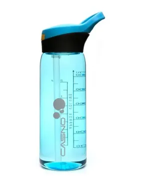 Пляшка для води CASNO 750 мл KXN-1207 Блакитна з соломинкою 