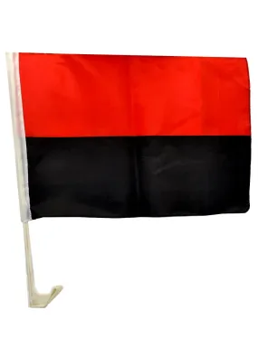 Прапор для автомобіля УПА червоно-чорний нейлон 30х45 см (зі штоком)