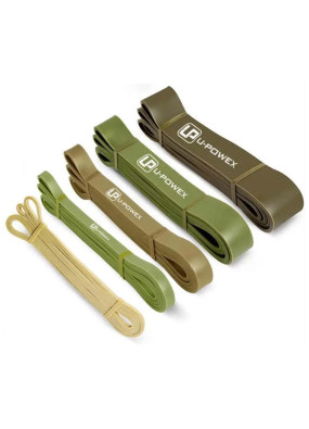 Резинові петлі для тренувань U-POWEX Pull up band set 5шт. (3.6-56.7kg) Olive