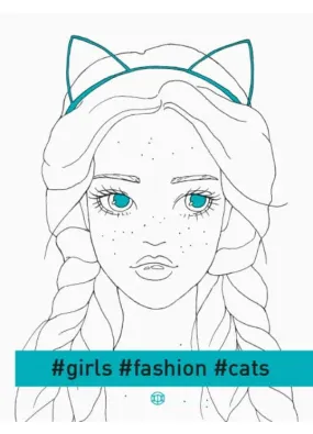 Розмальовка #girls#fashion#cats
