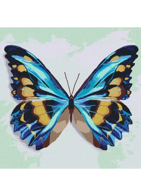 Картина за номерами Ідейка Блакитний метелик KHO4207 25х25 см