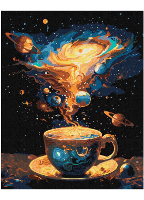 Картина за номерами Ідейка Космічне чаювання КНО5124 40х50 см