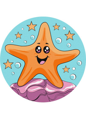 Картина за номерами Ідейка Весела морська зірка d19 см KHO-R1052