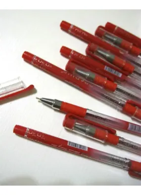 Ручка червона кулькова масляна Radius i-Pen 160427