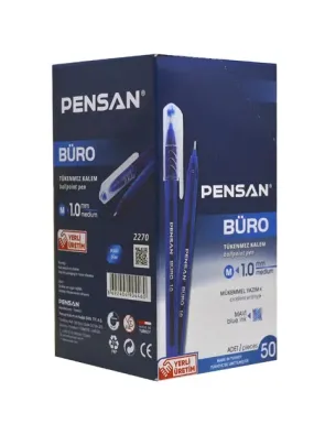 Ручка масляна синя Pensan BURO 1 мм (2270)