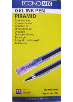 Ручка синя гелева ECONOMIX Piramid 11913-12