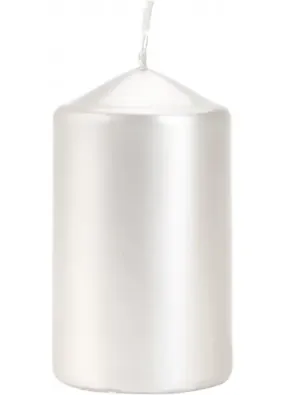 Свічка циліндрична Bispol Білий перламутр (sw60/100-190)