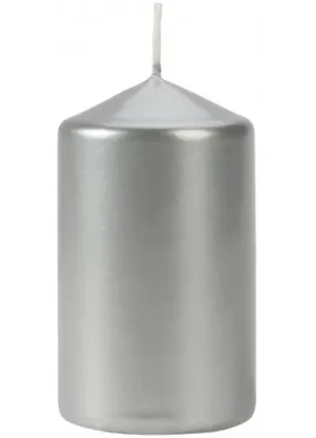 Свічка циліндрична Bispol Срібний металік (sw60/100-271) 