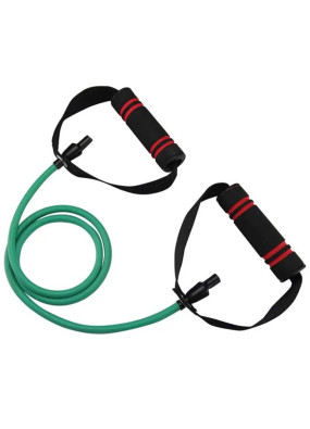 Трубчастий еспандер для фітнесу з ручками U-POWEX Latex resistance tube 20LB Green (9 кг.) 