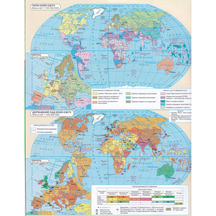 Атлас. Географія: регіони та країни. 10 клас