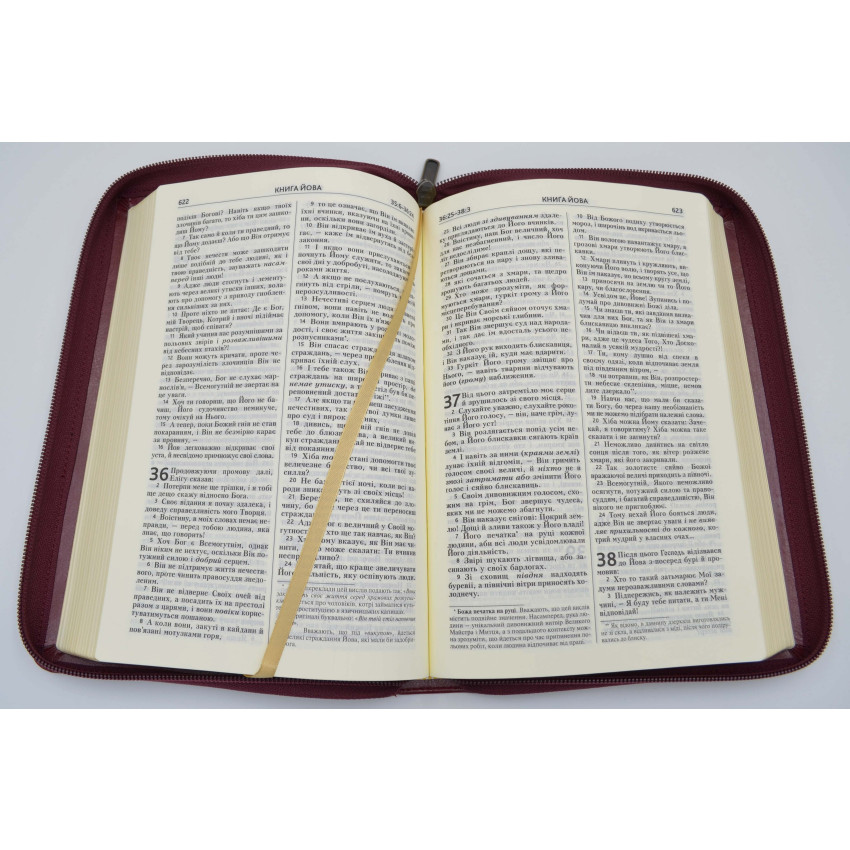 Біблія Сучасний переклад Червона № 3 10783 (замінник шкіри, замок)