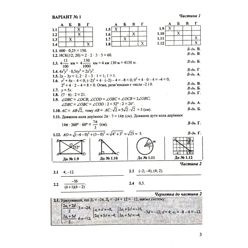 ДПА 2023 Розв`язки до збірника ПКР математика 9 клас (сині)