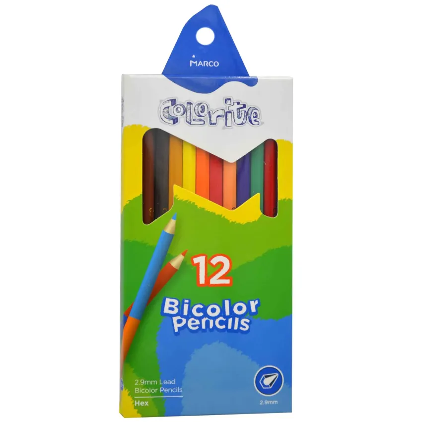 Олівці кольорові двосторонні MARCO Colorite 12 шт (1110-12CB)