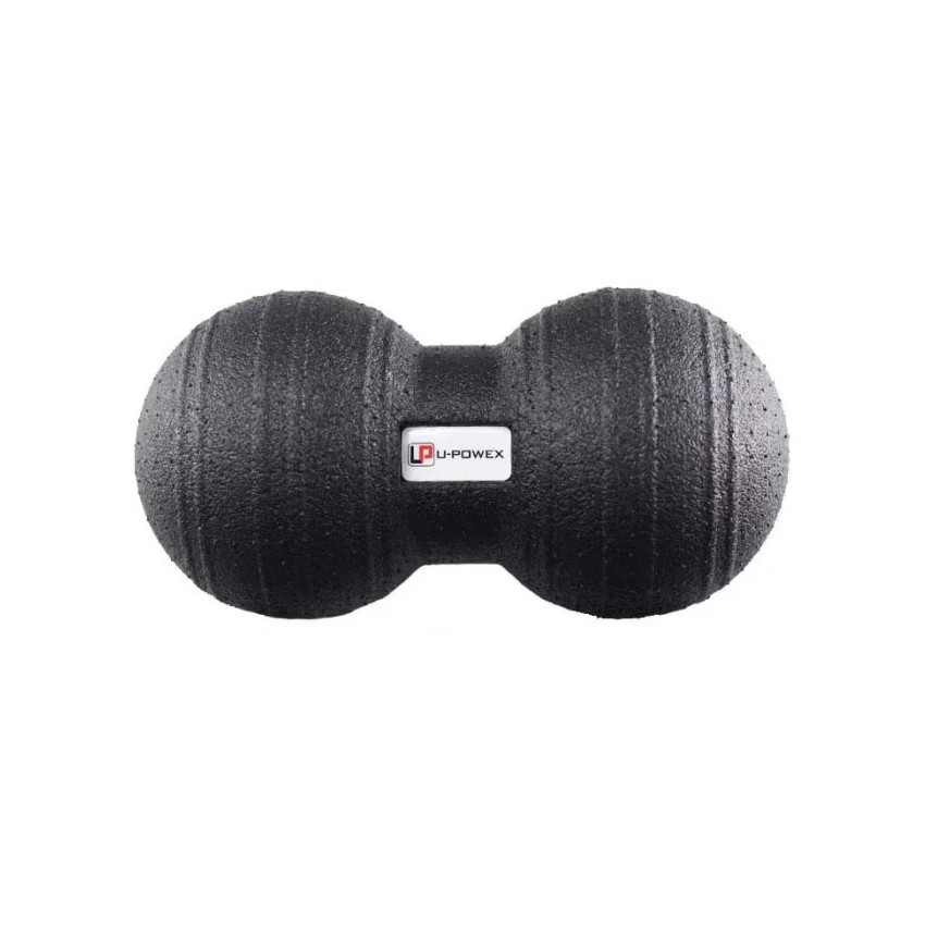 Масажний м'яч подвійний U-POWEX UP_1004 Epp foam peanut ball d8*16 см чорний