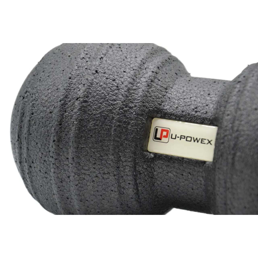 Масажний м'яч подвійний U-POWEX UP_1004 Epp foam peanut ball d8*16 см чорний